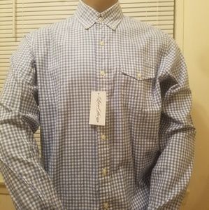 RALPH LAUREN Check Sky blue Oxford Long Sleeve